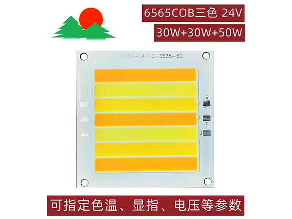 6565COB三色50W+30W+30W-24V-发光面50mm